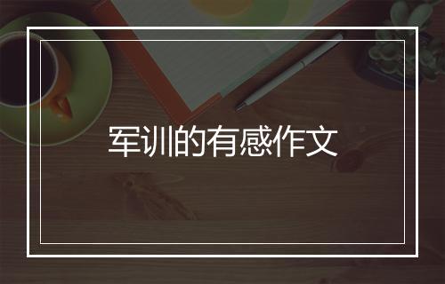 军训的有感作文